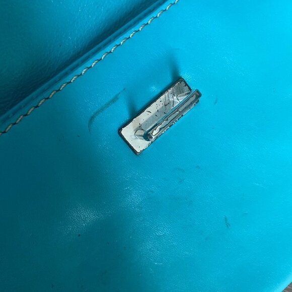 Michael Kors Leather Clutch Shoulder Bag | Blue - Picture 9 of 10